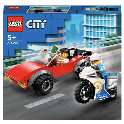 LEGO City Police Bike Car Chase 60392 Building Toy Set (59 Pcs),Multicolor 