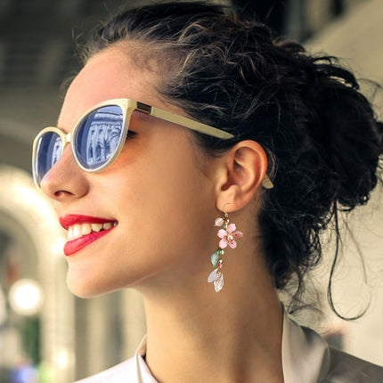 Statement Earrings for Women, Stylish Pink Flower Dangle Earrings, Korean Inspired Design, Elegant Western Style Earring for Girls, Perfect Special Occasions