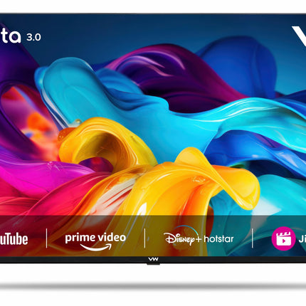 VW 80 cm (32 inches) Linux Frameless Series HD Ready Smart LED TV VW32C3 (Black) | with 18 Months Warranty 