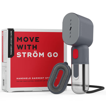 NUUK STROM GO Super Compact and Lightweight Travel Garment Steamer For Clothes | FREE Heat Resistant Travel Pouch | Vertical & Horizontal Steaming | 20g/min Steam | 30 Sec Heat Up | 100ml Water Tank 