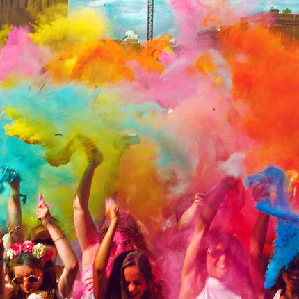 COTTONTEE Mini Thunder Colour Cloud Spray for Holi Party and Celebration - Pack of 4 | Different Natural and Herbal Gulal Holi -150 ml Each 