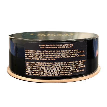 Lakme Rose Loose Face Powder with Sunscreen, Warm Pink, Face Makeup for a Rosy Glow - Matte Finish for Oily Skin Control, 40 g 