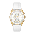 Michael Kors Silicone Analog White Dial Women's Watch-Mk7484, Band Color-White 