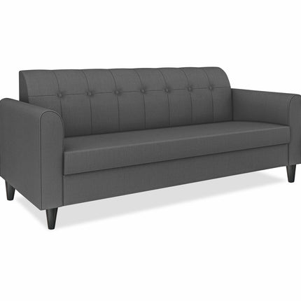Adorn India Rio Elegant 3 Seater Sofa (Grey) (3 Year Warranty) 