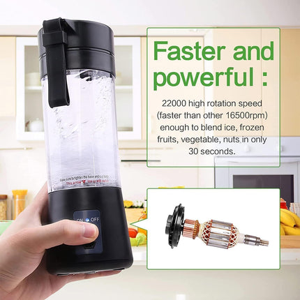 DADLM® Portable Blender, USB Rechargeable Mini Juicer Blender,Electric Juicer Bottle Blender Grinder Mixer, Personal Size Blender for Juices, Shakes and Smoothies,Fruit Juicer Machine (1) 