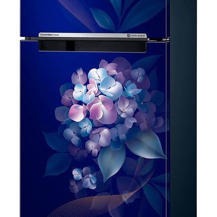 Samsung 236L 2 Star Inverter Frost-Free Convertible 3 In 1 Double Door Refrigerator Appliance (RT28C3732HS/HL,Hydrangea Blue) 