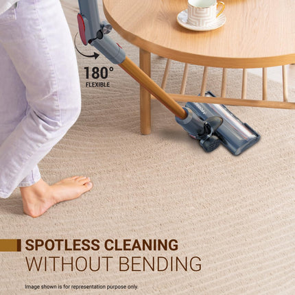 Eureka Forbes Kordfree K20 SuperSilent Cordless Vacuum Cleaner | Powerful 24 KPa Suction | 50 Min Runtime | Removable Battery| Handheld & Upright| Cyclonic Tech| 4 Accessories| HEPA,4-Stage Filtration 