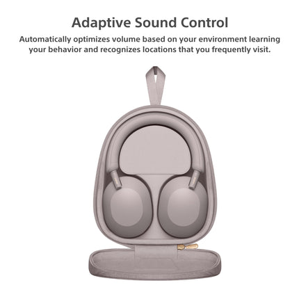 Sony New WH-1000XM5 Best Active Noise Cancelling Wireless Bluetooth Over Ear Headphones with Mic for Clear Calling,Battery Life 30 Hours-Smoky Pink 