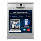 Crompton 14 Place Setting Freestanding Dishwasher with 6 Wash Programs and Super Active Drying System | Energy Saving Dishwasher with Stainless Steel Tub (Voilla 14 PS DW, Silver Inox,FS-DWVOA14PS-DS) 