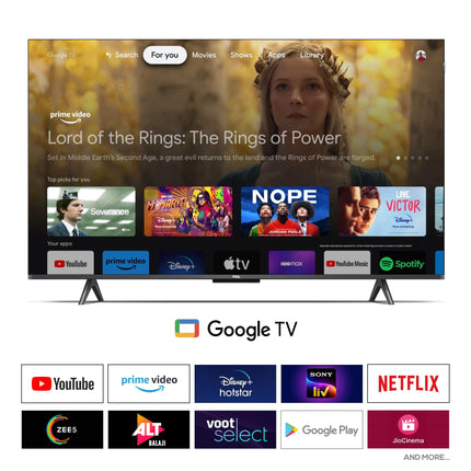 TCL 108 cm (43 inches) 4K Ultra HD Smart QLED Google TV 43C655 (Black) 