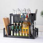 HomeEssentials Kitchen Accessories Organizer Set - Condiment Rack Holder, Countertop, Tabletop Household Floating Shelves, Seasoning Jar & Spice Racks, Chopping Board & Knife Storage (PACK OF 1) 