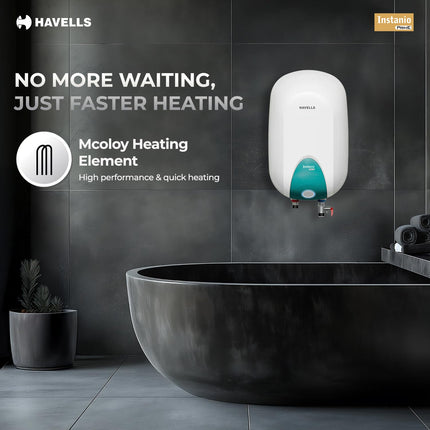Havells Instanio Prime 25L Storage Water Heater(Geyser)|Faster Heating|Safer to use|Saves electricity|Engineered for Hard Water|Color Changing LED Indicator|Anti Rust Tank|Heavy Duty Heating Element 
