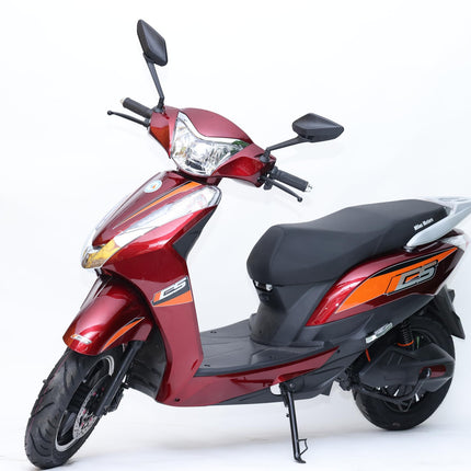 Jozhi CS Red Electric Scooter for City Commute, Lithium Battery, Max Speed 60 kmph, Range 120 km, Foldable Design 