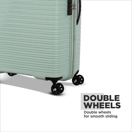 American Tourister Cabin Liftoff 55 CM Small Polypropylene (PP) Hard 8 Wheels Spinner Luggage/Suitcase/Trolley Bag for Travel (Sea Blue) 