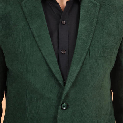WINTAGE Men's Corduroy Cotton Green Blazer : 42/ L : blazer1544 