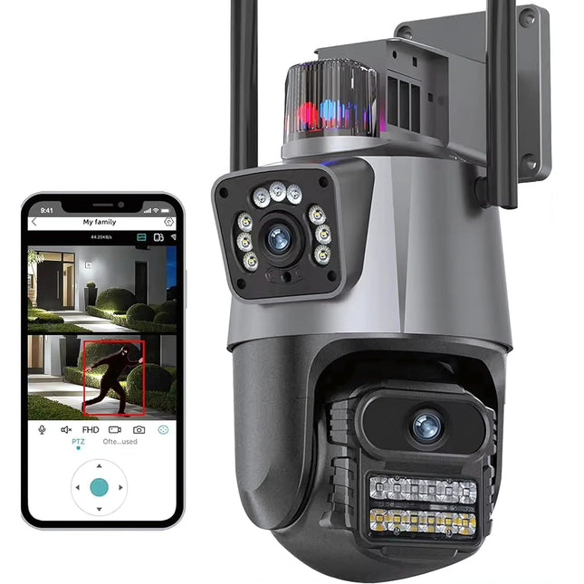 TP PLUS 8MP Outdoor WiFi CCTV Camera for Home Office Farm Construction Outdoor -4k High Definition CCTV, Weatherproof Camera with Light Vision Ai Motion Detection 2way Calling/Sd Card/Cloud 