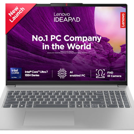 Lenovo IdeaPad Slim 5 Intel Core Ultra 7 155H Built-in AI 16" (40.64cm) WUXGA-IPS 300Nits Thin & Light Laptop (16GB/1TB SSD/Win 11/100% sRGB/MSO/1Yr ADP Free/3 Month Game Pass/Grey/1.8Kg), 83DC008VIN 