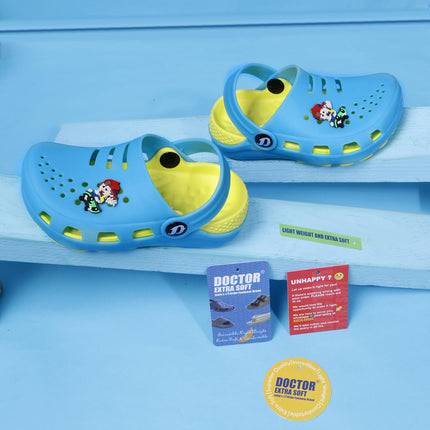 DOCTOR EXTRA SOFT Unisex-Child Kids Classic Ultra Soft Clogs/Sandals with Adjustable Back Strap| Comfortable & Lightweight| Stylish & Anti-Skid| Indoor & Outdoor Casual Sports Mules Boys/Girls D-514 