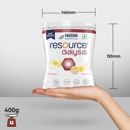 Nestle Health Science,RESOURCE, Dialysis, Food For Dietary Management, Vanilla Flavour, 400g, Pet Jar 