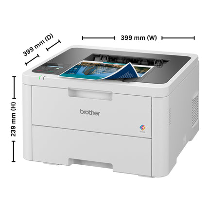 Brother HL-L3220CDW (New Launch) Automatic Duplex Color Laser LED Printer, 1 Line LCD Display, 256 MB Memory, 250 Sheets Paper Tray, USB 2.0, WiFi (Dual Band), WiFi Direct, 18 PPM, Free Installation 