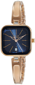 Titan Raga Viva Blue Dial Analog Date Metal Strap watch for Women-NS2607WM02 