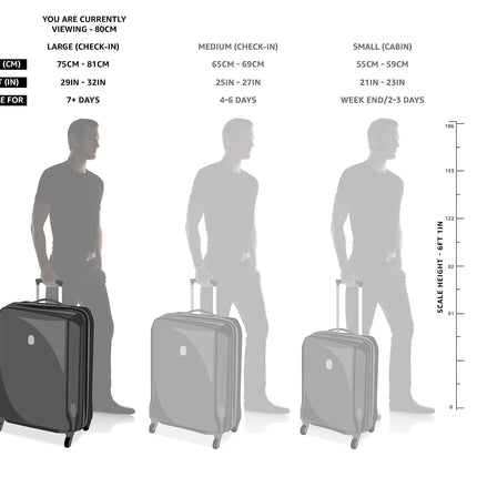 American Tourister Jamaica Polyester 80 cms Grey Softsided Suitcase (27O (0) 08 003) 