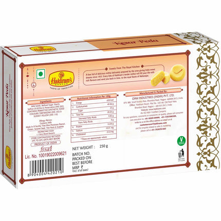 Haldiram's Nagpur Peda Combo Pack (Rajasthani Peda, Kesar Peda, Mathura Peda, Special Malai Peda) 250gm x 4, Milk 