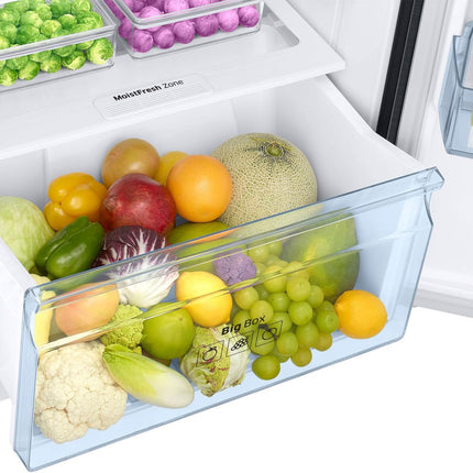 Samsung 322 L, 3 Star, Convertible 5-in-1 Digital Inverter with Display Frost Free Double Door Refrigerator (RT37C4523B1/HL, Black Matt) 