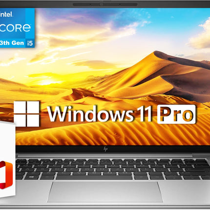 HP EliteBook 840 G10 Notebook, 14" WUXGA Business Laptop, Intel i5-1335U, 32GB DDR5 RAM, 1TB SSD, Iris Xe Graphics, Backlit, Fingerprint, Wi-Fi 6, Windows 11 Pro & Microsoft Office Lifetime License 