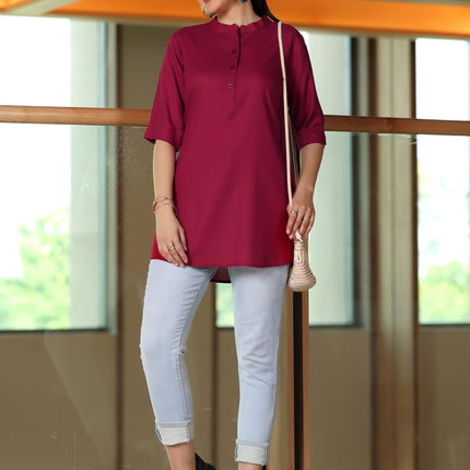 Libas Women's Straight Tunics (58213_Maroon 