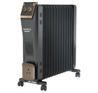 Havells 13 Fin Hestio Straight Fin OFR (Oil Filled Radiator)|Room Heater|2900 W|3 Heat Settings & PTC Fan Heater|Inclined Control Panel|Retractable Wheels| Comfortable Breathing|360° Heating (Black) 