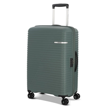 American Tourister Liftoff 67 CM Medium Check-in Polypropylene (PP) Hard 8 Wheels Spinner Luggage/Suitcase/Trolley Bag for Travel (Olive) 