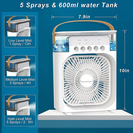 ANANTFEX Mini cooler for room cooling mini cooler ac portable air conditioners for Home Office Artic Cooler 3 In 1 Conditioner Humidifier Purifier 
