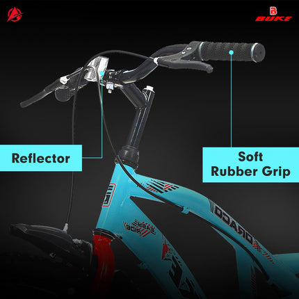 Avon Buke Draco 26T MTB Bicycles for Men |Frame Size: 18.5 Inches|Wheel Size: 26 Inches|Short Bent Handle Bars|Rigid Fork with Caliper Break with Centre Frame/Steel Rim(Matt Glossy Sky Blue) 
