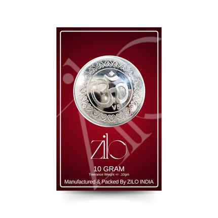 ZILO JEWELS 10 Gram Silver Coin - 999 Fine Silver | Laxmi Ganesh Coin | Ideal Gift for Mother, Sister, Wife, Brother, Father | Perfect for Anniversary Gift, Diwal, Dhanteras 