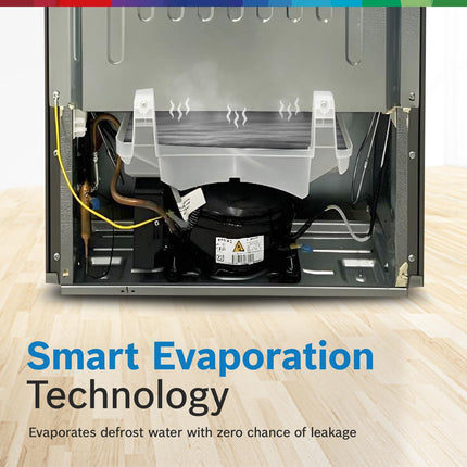 Bosch SmartChoice 207 L, 3 Star, Single Door Refrigerator with Industry's largest base drawer & veg box*(CST20S23PI,Fine Steel) |18 Hr Cooling Retention, 2.5x Faster Cooling, smart inverter compressor 