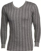 ADAM PHILLIP Ultra Thin, Full Sleeve, V-Neck, Thermal Undershirt with 4-Way streatch Technology, for Men and Women (Grey_X-Large) 