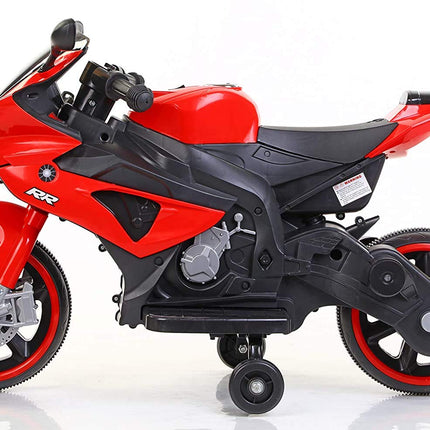 MUNMUN TOY S Kids Electric Ride-On Motorcycle Bike With Hand Accelerator, Lights, Horn, Usb Music, Dual Battery And Motor, Perfect For Children Ages 2-5, Red 