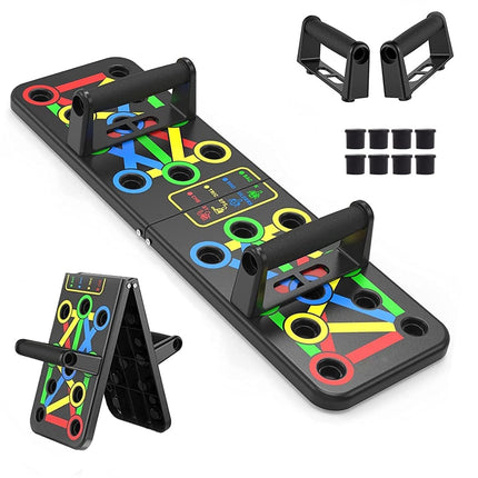 TWINZFIT Pushup Board, 15 in 1 Push Up Stand, Multi-Function Flex Board for Chest, Triceps, Shoulder, Back Muscles, Home Workout Gym Equipment, Multicolour 