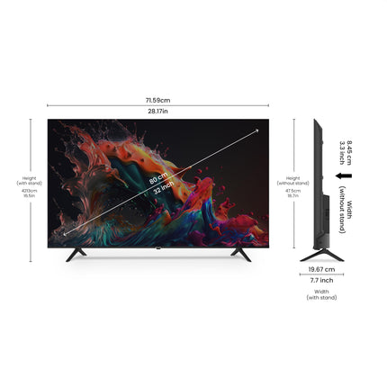 Aiwa 80 cm (32 inches) Google TV | HD Ready | Smart TV | LED Display | Built-in Apps | Magnifiq Series Bezel-Less | 1.5 GB RAM | Dolby Audio | Signature Sound | AS32HDX1-GTV 