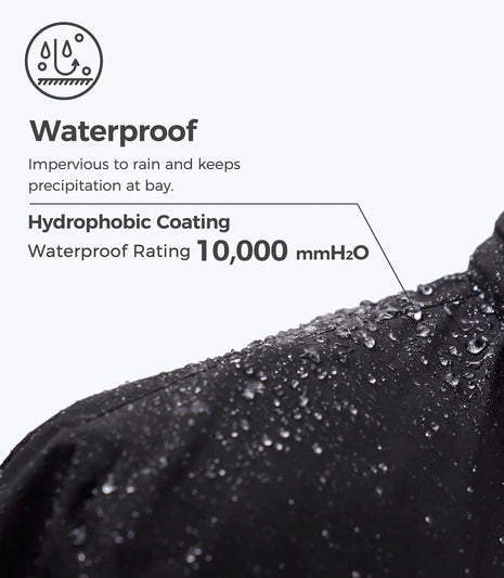 Wantdo Womens Waterproof Ski Jacket Hooded Winter Snow Coat Parka Black Large