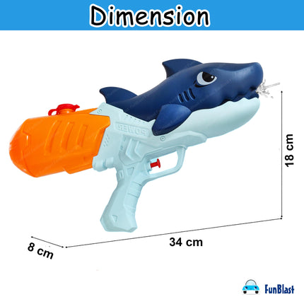 FunBlast Holi Pichkari Water Gun for Kids Boy & Girls – Shark Powerful High Pressure Tank Spray Gun Toy, Pichkari for Holi Water Gun for Boys, Girls, Kids, Pichkari Gun Big Toy – Random Color (500ML) 