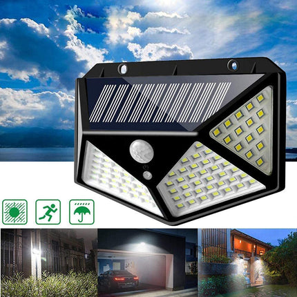 BRITSPEAR 1000Lm Automatic On/Off Waterproof Solar LED Light with Motion Sensor, Deck Garage DC Lamp_Warm White (Pack of 3,1800 Milliamp Hours)(Plastic) 