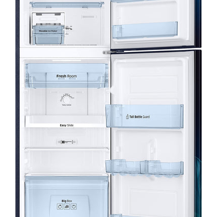 Samsung 236L 2 Star Inverter Frost-Free Double Door Refrigerator Appliance (RT28C31429U/HL,Paradise Bloom Blue), Base Stand Drawer 