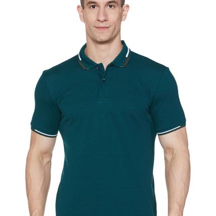 Allen Solly Men Cotton Regular Fit T-Shirt (ASKPQRGFM92297_Green, Medium 