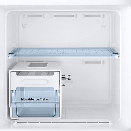 Samsung 236L 2 Star Inverter Frost-Free Double Door Refrigerator Appliance (RT28C31429U/HL,Paradise Bloom Blue), Base Stand Drawer 