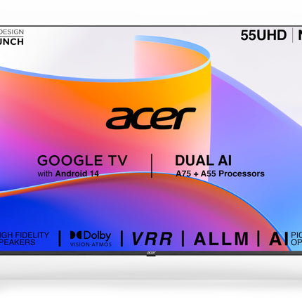 acer 139 cm (55 inches) I Pro Series 4K Ultra HD LED Smart Google TV AR55UDIGU2875AT (Black) 