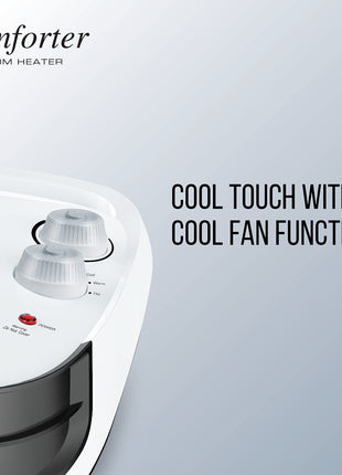 Havells Comforter 2000 Watt Room Heater with Overheat Protection| Easy to Carry for Bedroom and Office| Adjustable Thermostat Control Knob & Adjustable Vent for Air Delivery (White and Black)