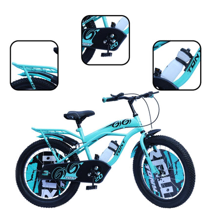 TONY RAW Bicycles Sports BMX Single Speed 20T Cycle for Kids 7 to 10 Years Boys & Girls with Side Stand Sea Green 