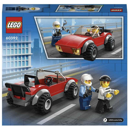 LEGO City Police Bike Car Chase 60392 Building Toy Set (59 Pcs),Multicolor 